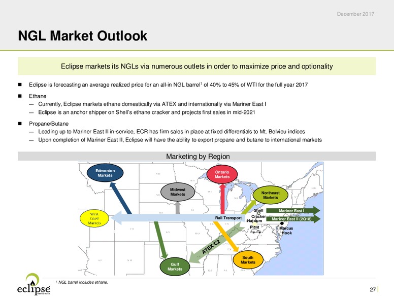 December 2017 Investor Presentation – Eclipse Resources Corp. – slide 26