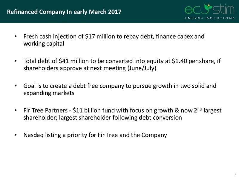 Scotia Howard Weil Conference – Eco-Stim Energy Solutions, Inc. – slide 3