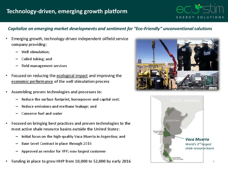 Wells Fargo 14th Energy Symposium – Eco-Stim Energy Solutions, Inc. – slide 3