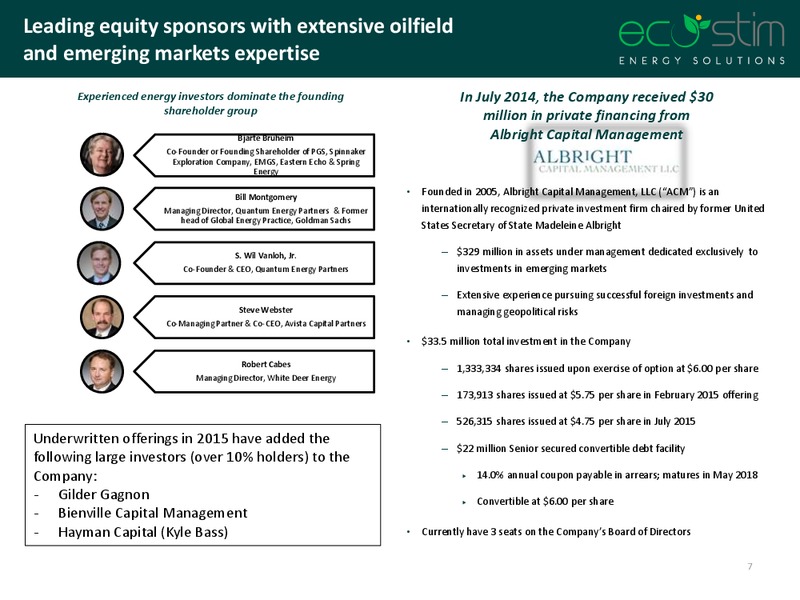 Wells Fargo 14th Energy Symposium – Eco-Stim Energy Solutions, Inc. – slide 6
