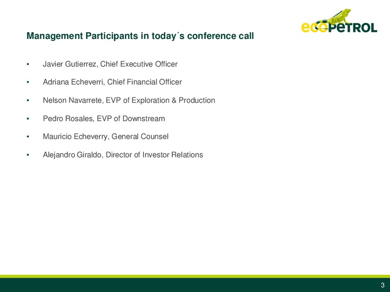 Q4 2008 Earnings Call – Ecopetrol S.A. – slide 2
