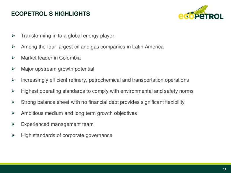 Larrain Vial International Investor Conference – Ecopetrol S.A. – slide 18
