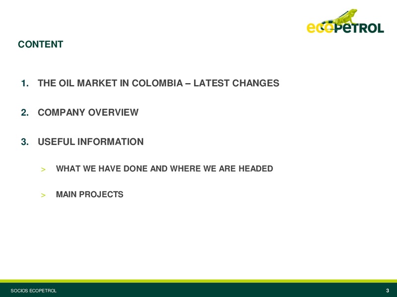 March 2008 Investor Presentation – Ecopetrol S.A. – slide 3