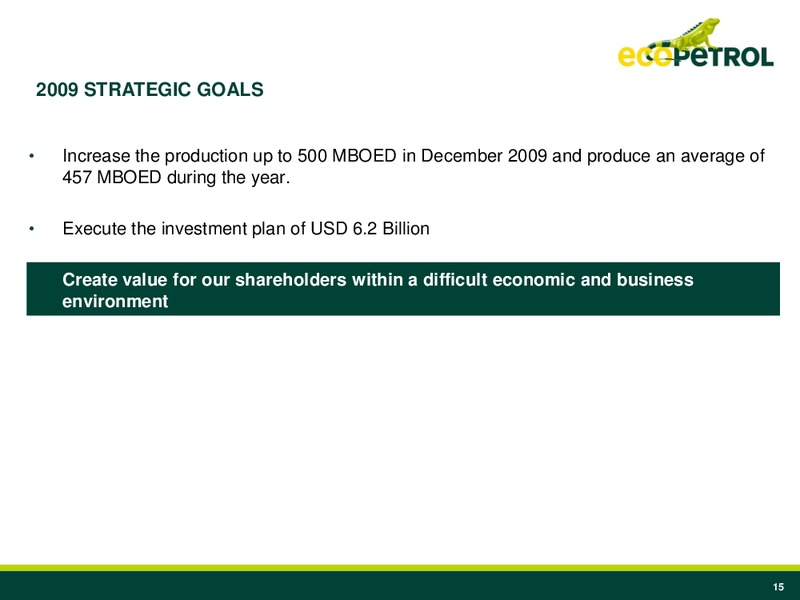 Q1 2009 Earnings Call – Ecopetrol S.A. – slide 14