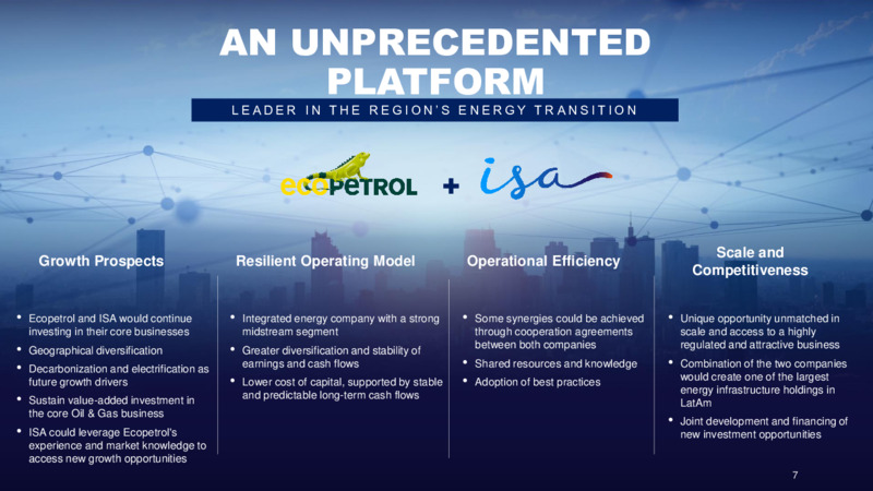 Acquisition of ISA – Ecopetrol S.A. – slide 7