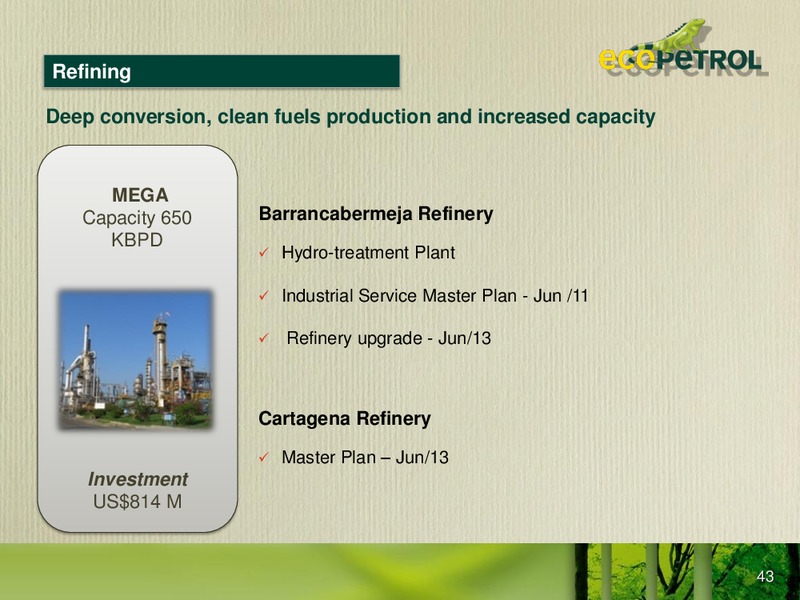 Colombia Infrastructure Conference – Ecopetrol S.A. – slide 42