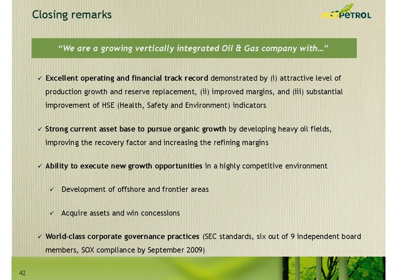 Andean Investment Conference Citi Investment Research – Ecopetrol S.A. – slide 42