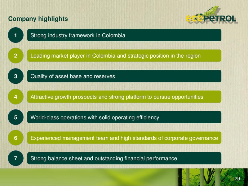 October 2009 Investor Presentation – Ecopetrol S.A. – slide 28