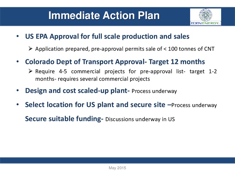 May 2015 Corporate Presentation – Eden Energy – slide 13