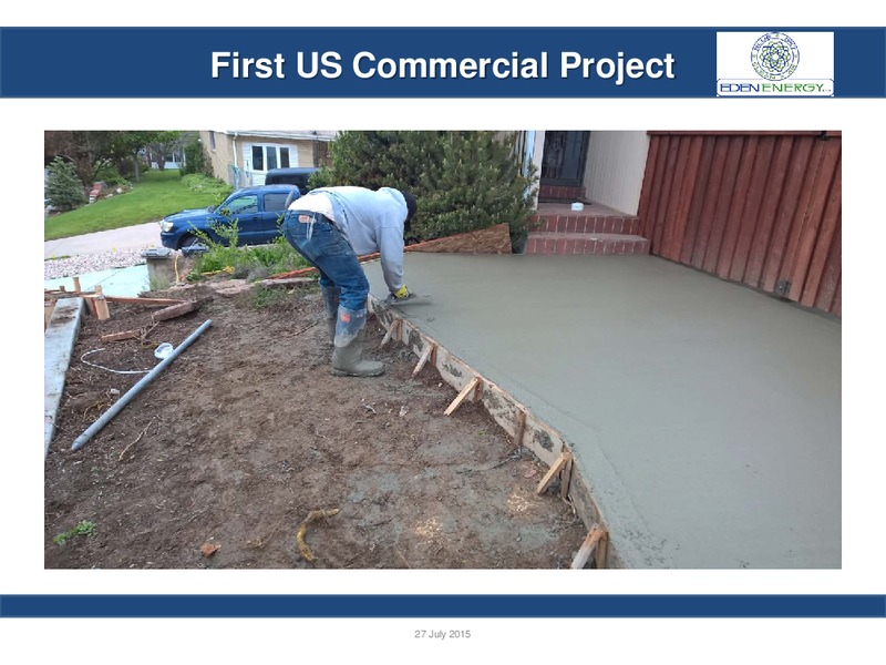 JULY 2015 INVESTOR PRESENTATION – Eden Energy – slide 13
