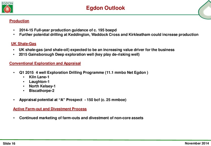 2014 EARNINGS CALL – Edgon Resources Plc – slide 16