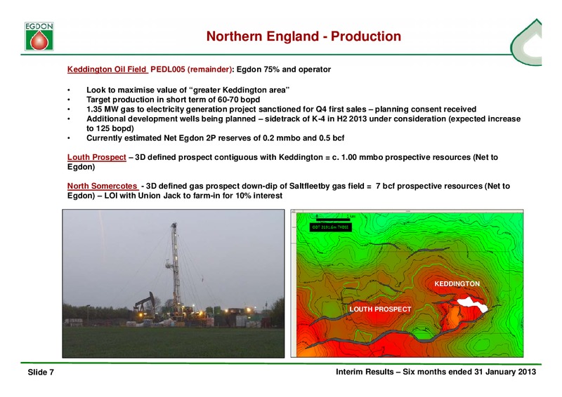 Business Update – Egdon Resources Plc – slide 7