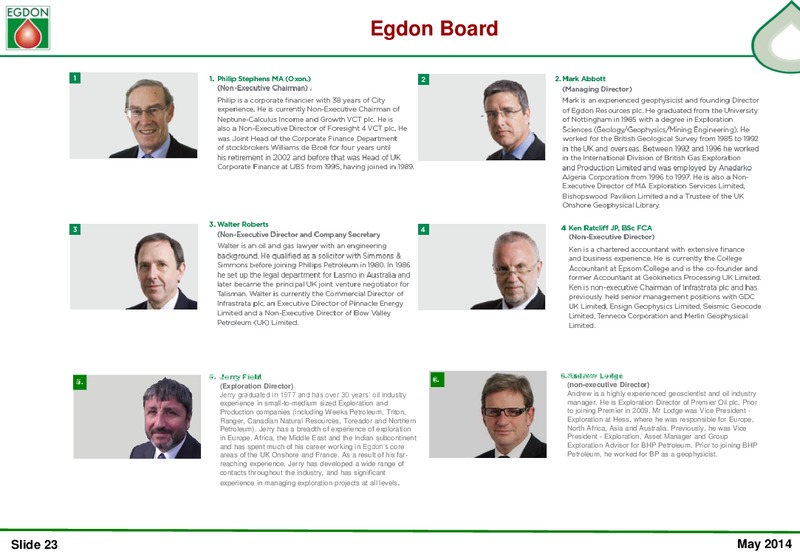Business Update – Egdon Resources Plc – slide 23