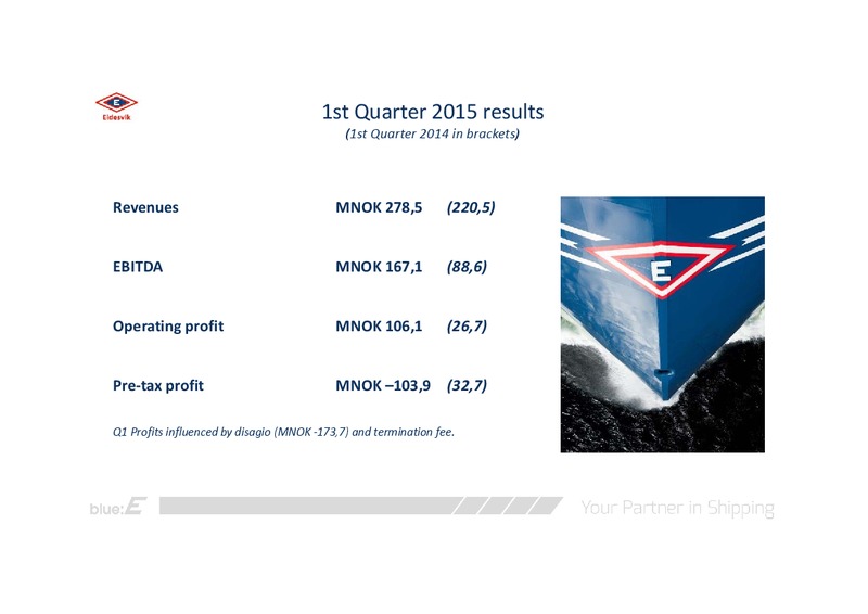 Q1 2015 RESULTS – Eidesvik Offshore Asa – slide 6