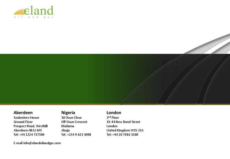 UBIMA FIELD ACQUISITION – Eland Oil and Gas – slide 9
