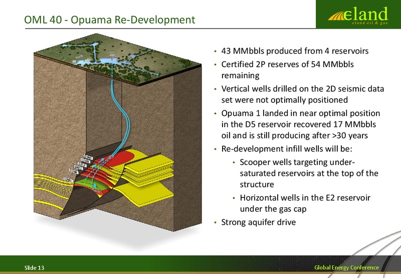 GLOBAL ENERGY CONFERENCE – Eland Oil and Gas – slide 12