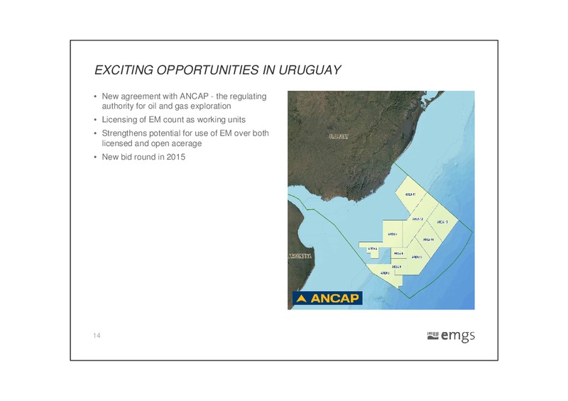 FIRST QUARTER 2014 RESULTS – Electromagnetic Geoservices – slide 13