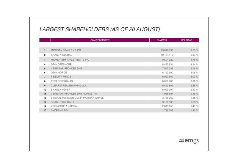 Second Quarter 2014 Results – Electromagnetic Geoservices – slide 25
