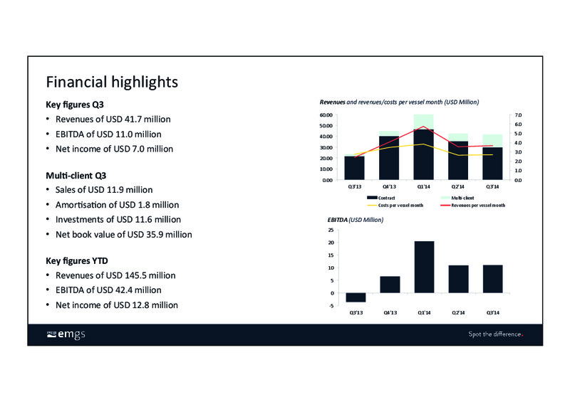 Q3 2014 RESULTS – Electromagnetic Geoservices – slide 4