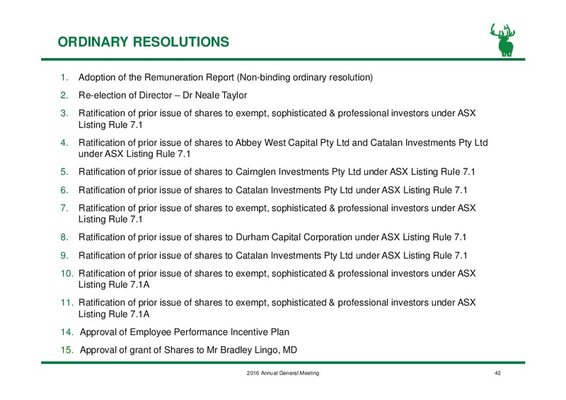 2016 Annual General Meeting – Elk Petroleum Limited – slide 41