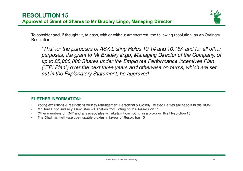 2016 Annual General Meeting – Elk Petroleum Limited – slide 57