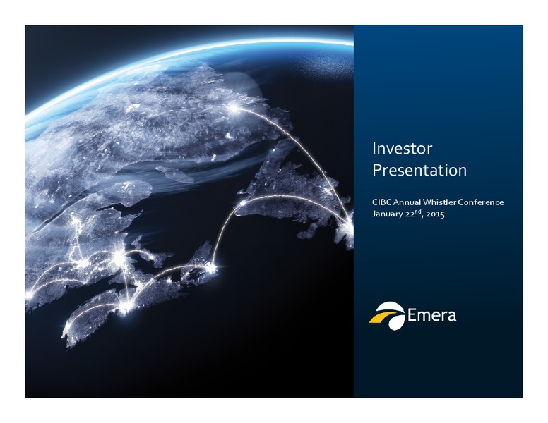 Investor Presentation CIBC Annual Whistler Conference – Emera – slide 1