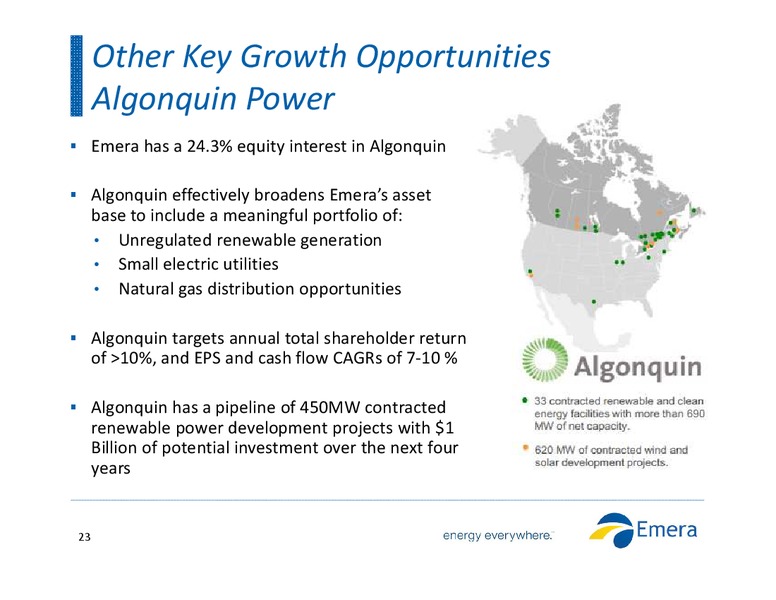 INVESTOR PRESENTATION – Emera – slide 22