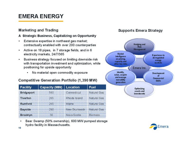 JULY 2015 INVESTOR PRESENTATION – Emera – slide 10