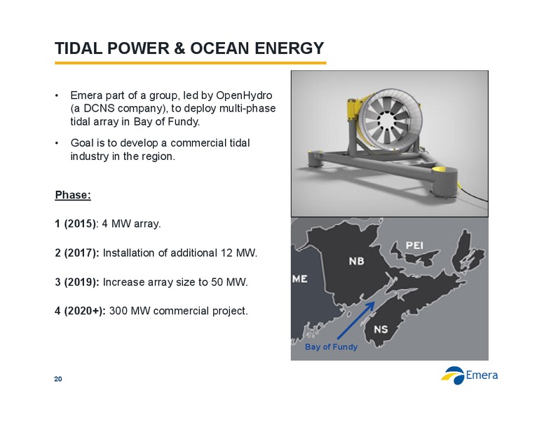 JULY 2015 INVESTOR PRESENTATION – Emera – slide 20