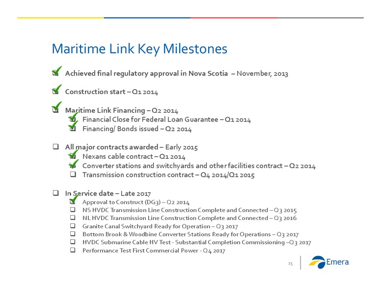 Investor Presentation – Emera – slide 12