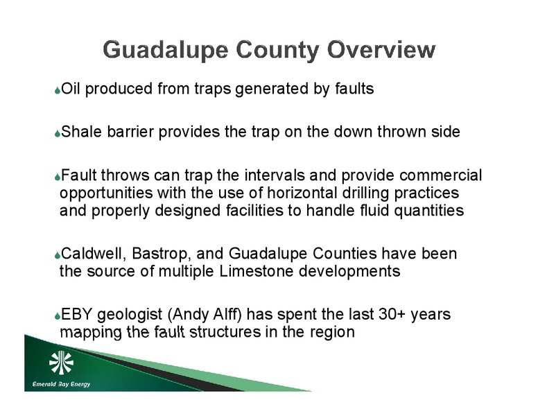 June 2015 Investor Presentation – Emerald Bay Energy Inc. – slide 15