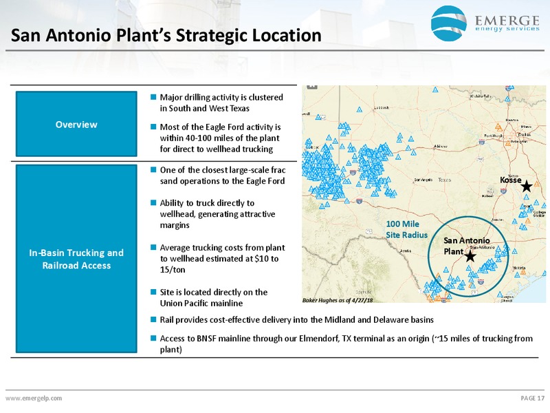 May 2018 Investor Presentation – Emerge Energy Services – slide 16