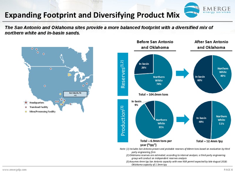 August 2018 Investor Presentation – Emerge Energy Services – slide 5