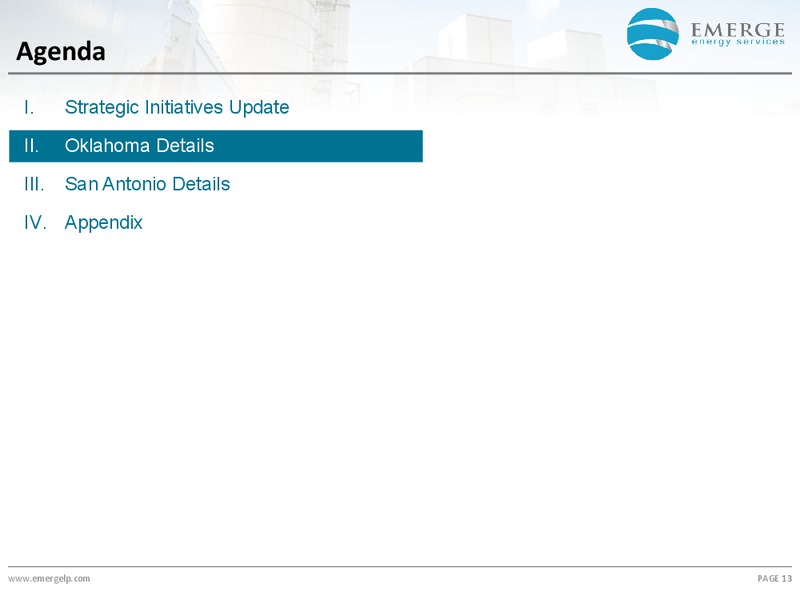 Investor Presentation – Emerge Energy Services – slide 12