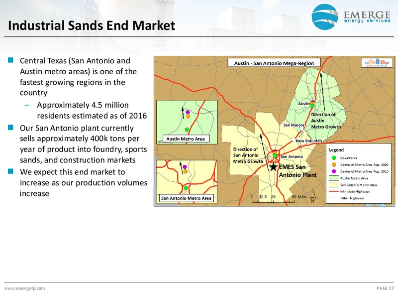 January 2018 Investor Presentation – Emerge Energy Services Lp – slide 16
