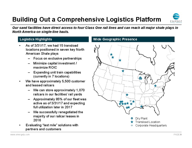 May 2017 Analyst and Investor Day – Emerge Energy Services Lp – slide 8
