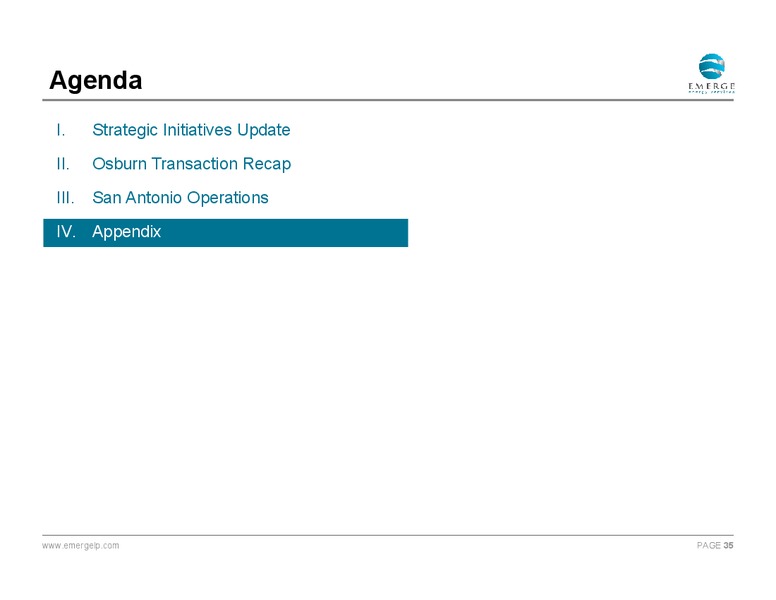 May 2017 Analyst and Investor Day – Emerge Energy Services Lp – slide 34