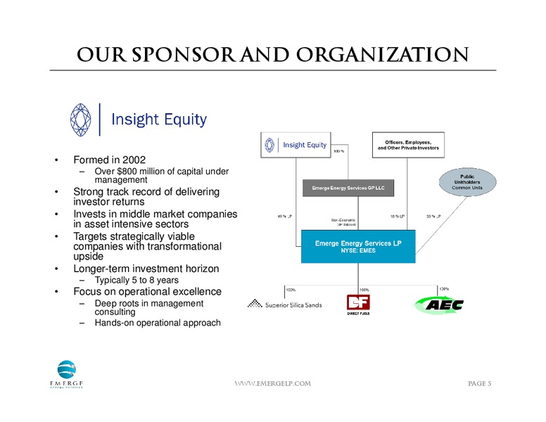 AUGUST 2013 INVESTOR PRESENTATION – Emerge Energy Services Lp – slide 4