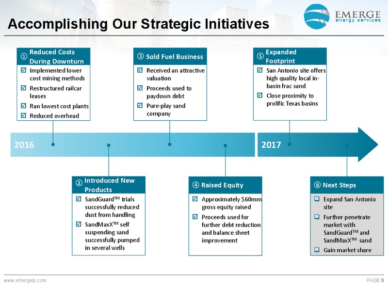 November 2017 Corporate Presentation – Emerge Energy Services Lp – slide 4