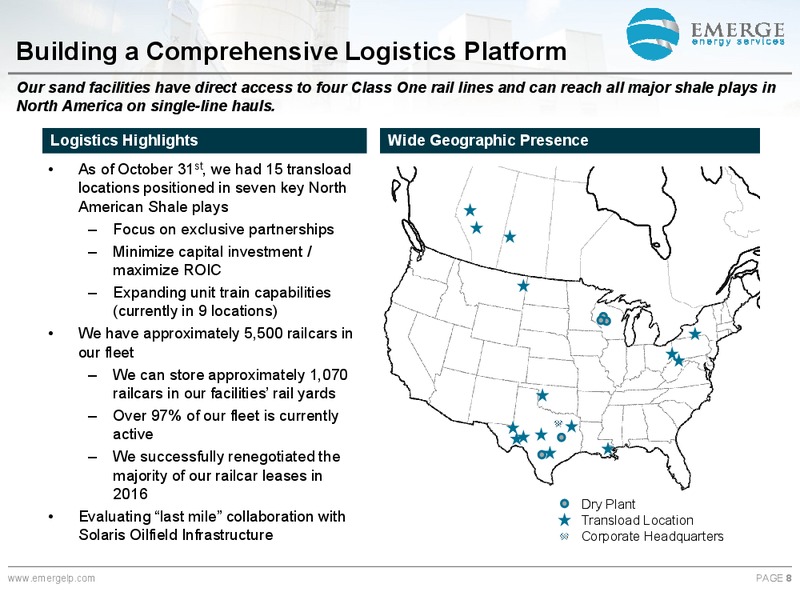 November 2017 Corporate Presentation – Emerge Energy Services Lp – slide 7