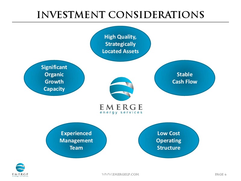 NOVEMBER 2013 INVESTOR PRESENTATION – Emerge Energy Services Lp – slide 5