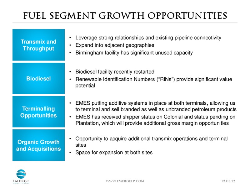 NOVEMBER 2013 INVESTOR PRESENTATION – Emerge Energy Services Lp – slide 21