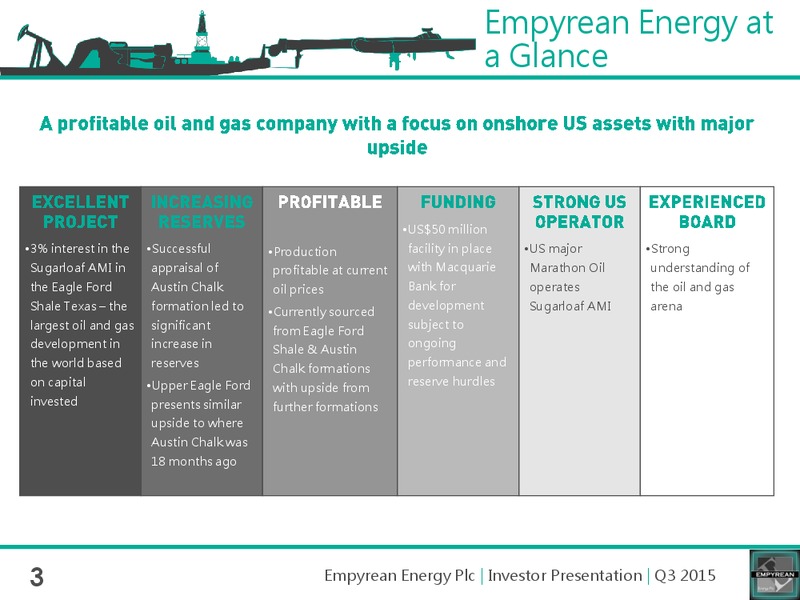 Annual General Meeting 2015 – Empyrean Energy Plc – slide 2