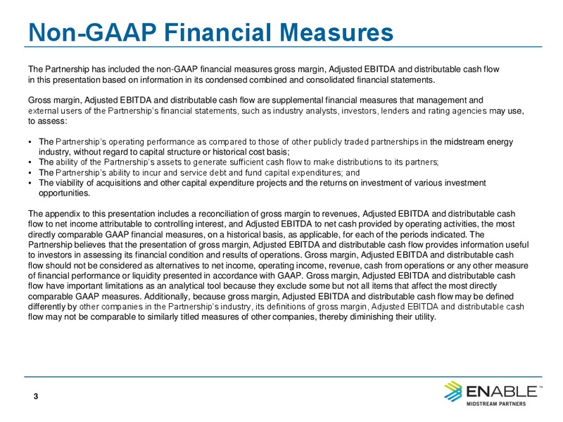 Third Quarter 2014 Conference Call – Enable Midstream Partners Lp – slide 2