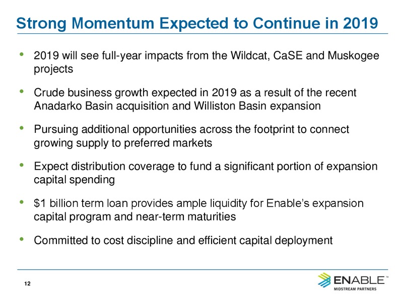 Q1 2019 Investor Presentation – Enable Midstream Partners Lp – slide 10