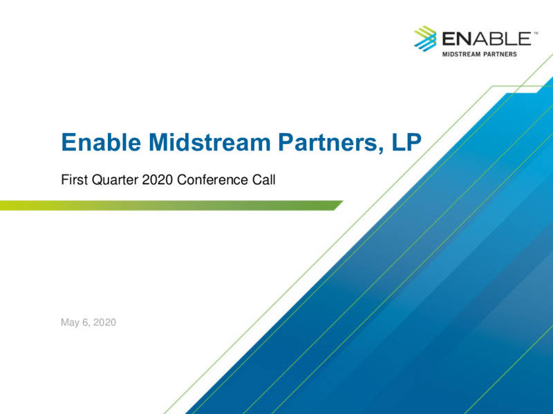 1Q 2020 Earnings Presentation – Enable Midstream Partners Lp – slide 1