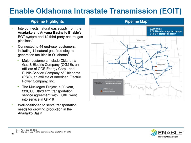 2Q 2019 Investor Presentation – Enable Midstream Partners Lp – slide 19
