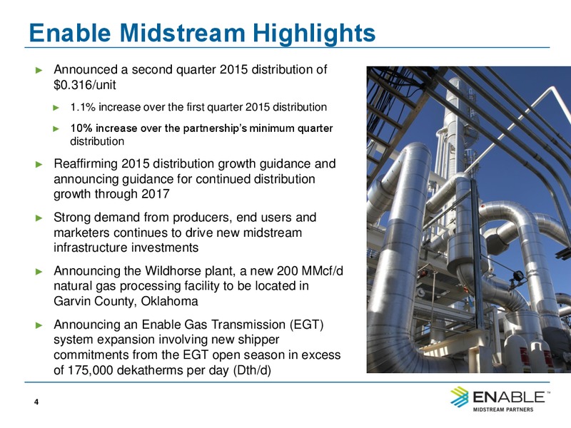 Q2 2015 Earnings Call – Enable Midstream Partners Lp – slide 3