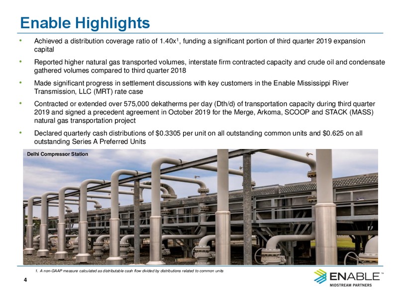 3Q 2019 Earnings Presentation – Enable Midstream Partners Lp – slide 2