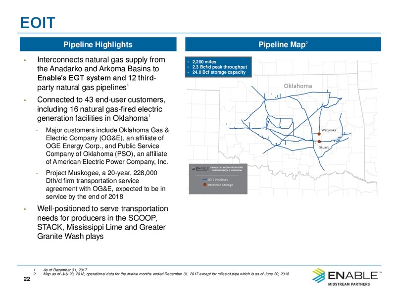 3Q 2018 Earnings Presnetation – Enable Midstream Partners Lp – slide 20